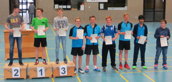 HE U19: 4. Platz: Enrico Jakobi; 5. Platz: Jonah Schulz; 7. Platz: Paul Weigel; 8. Platz: Balraj Singh