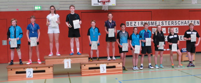 GD U15: 2. Platz: Jonas Weidemann/Patricia Reu (TuS Schwinde), 3. Platz: Marvin Koch/Lea Schaar (VfL Lüneburg), 4.Platz: Marcel Czaya/Helene Hilbertz