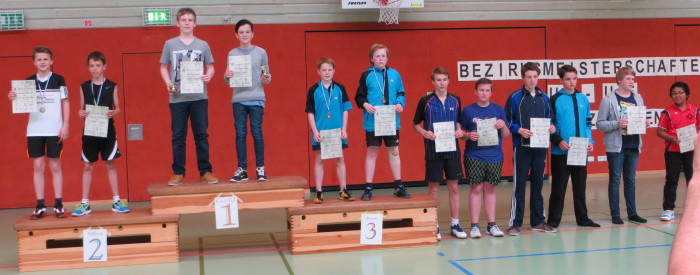 JD U15: 2. Platz: Hannes Weinholz/Kenneth Neumann (VfL Stade), 3. Platz: Marvin Koch/Jonas Weidemann, 5. Platz: Marcel Czaya/Niklas Cebulski (VfL Lüneburg)