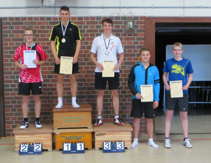 HE U19: 2. Platz: Enrico Jakobi, 4. Platz: Jonah Schulz, 5. Platz: Nils Meyer
