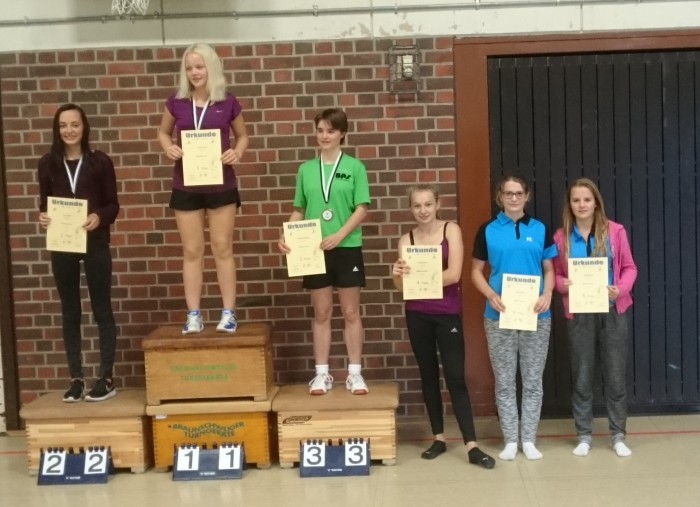 ME U15: 2. Platz: Lea Schaar, 5. Platz: Helene Hilbertz, 6. Platz: Henrike Ahlf