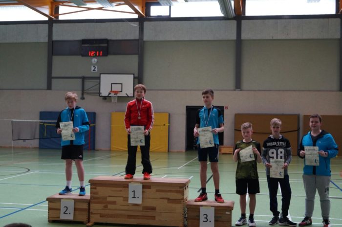 JE U15: 1. Platz: Marvin Koch, 2. Platz: Jonas Weidemann, 3. Platz: Marc Kaiser, 5. Platz: Raven Berg, 6. Platz: Jan Krönke