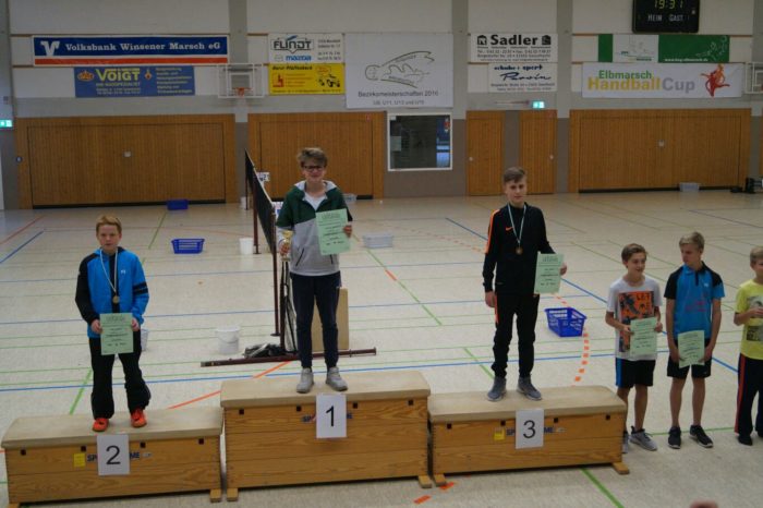 JE U15: 1. Platz: Hannes Weinholz, 2. Platz: Marvin Koch, 3. Platz: Marc Kaiser, 4. Platz: Samuel Niethe, 5. Platz: Raven Berg