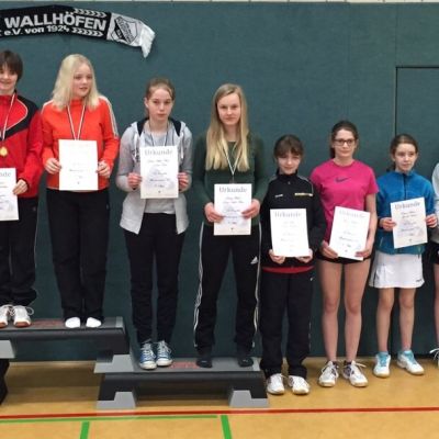 MD U15: 2. Platz: Larissa Voss/Henrike Ahlf , 4.Platz: Helene Hilbertz/Lara Thiel (TSV Wallhöfen)